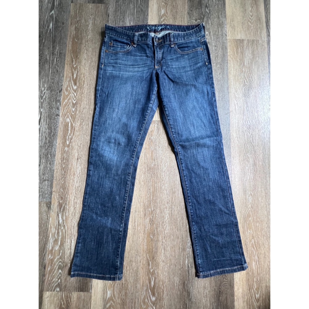 Tommy Hilfiger Straight Leg Jeans Womens 8 Blue Dark Wash Mid Rise Denim